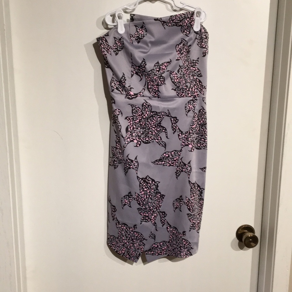 Kensie asymmetrical silver mini dress